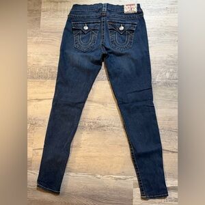 Vintage True Religion Jeans Misty Size 29 Blue Dark Wash Low Rise Skinny USA
